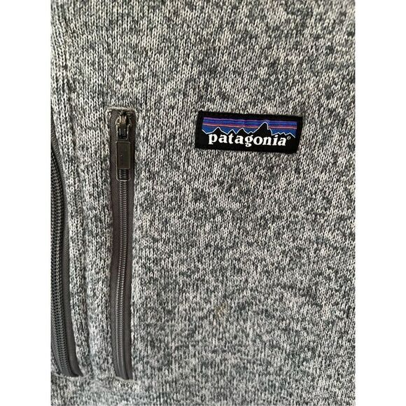 Patagonia Womens Better Sweater 1/4 Zip Pullover Sz M Stonewashed Gray Hiking - Picture 2 of 9